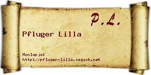 Pfluger Lilla névjegykártya